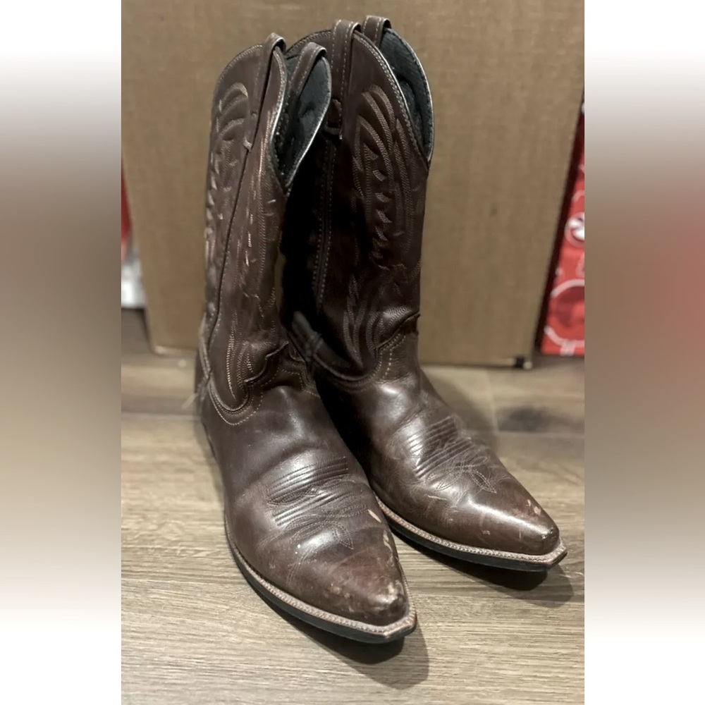 Laredo Cowboy Western Boots Brown Sz 11 D 4263 LEA VAMP FOX